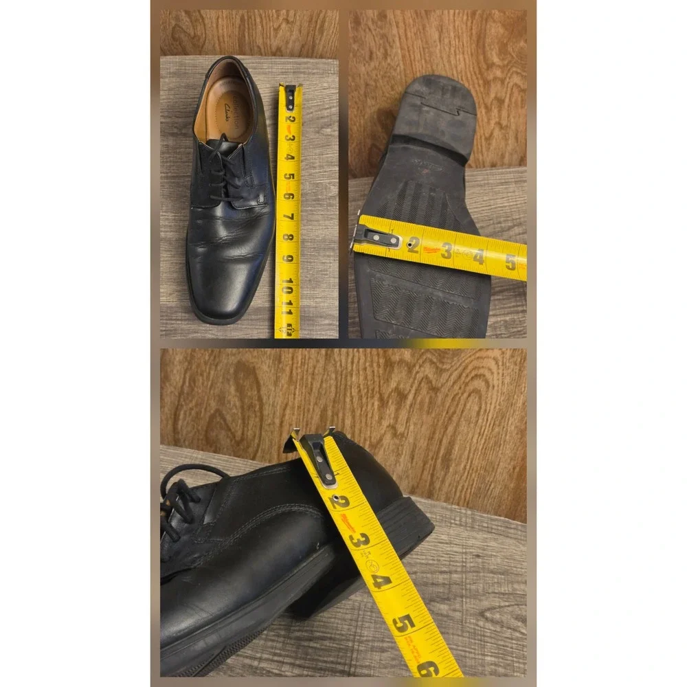 Clarks Tilden Plain Toe Oxford Dress Shoes Men's Size 9.5 Black